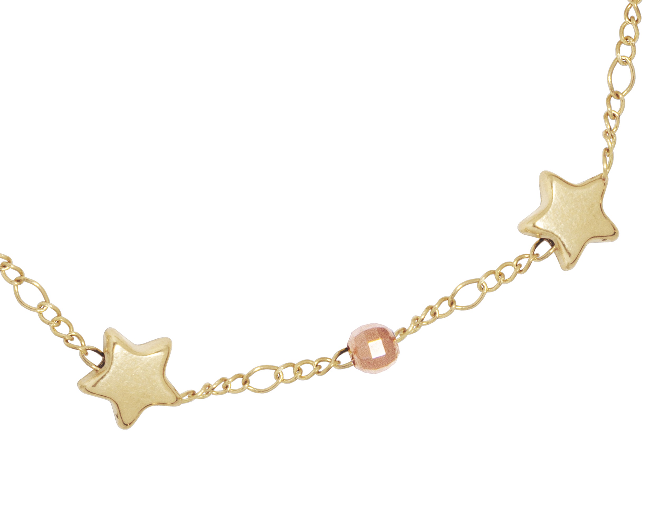Pulsera Oro 10K Horoz Estrelllas 18cm S900