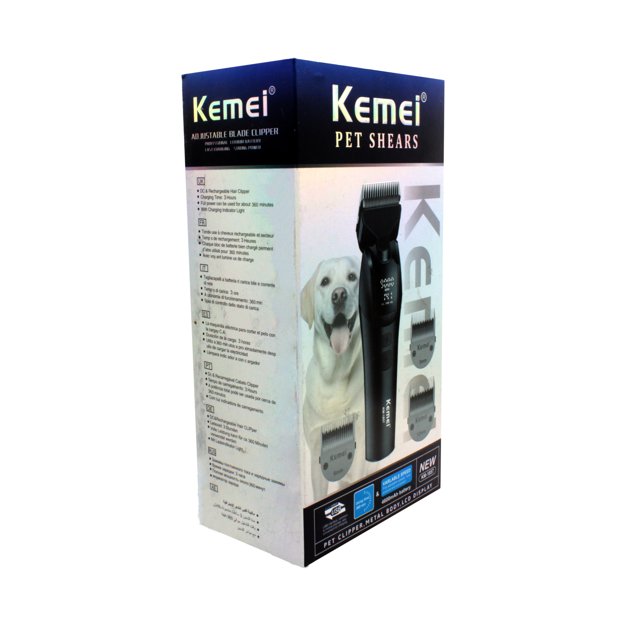 Kemei Máquina Para Cortar Pelo Perro Gato Mascota Km-1857