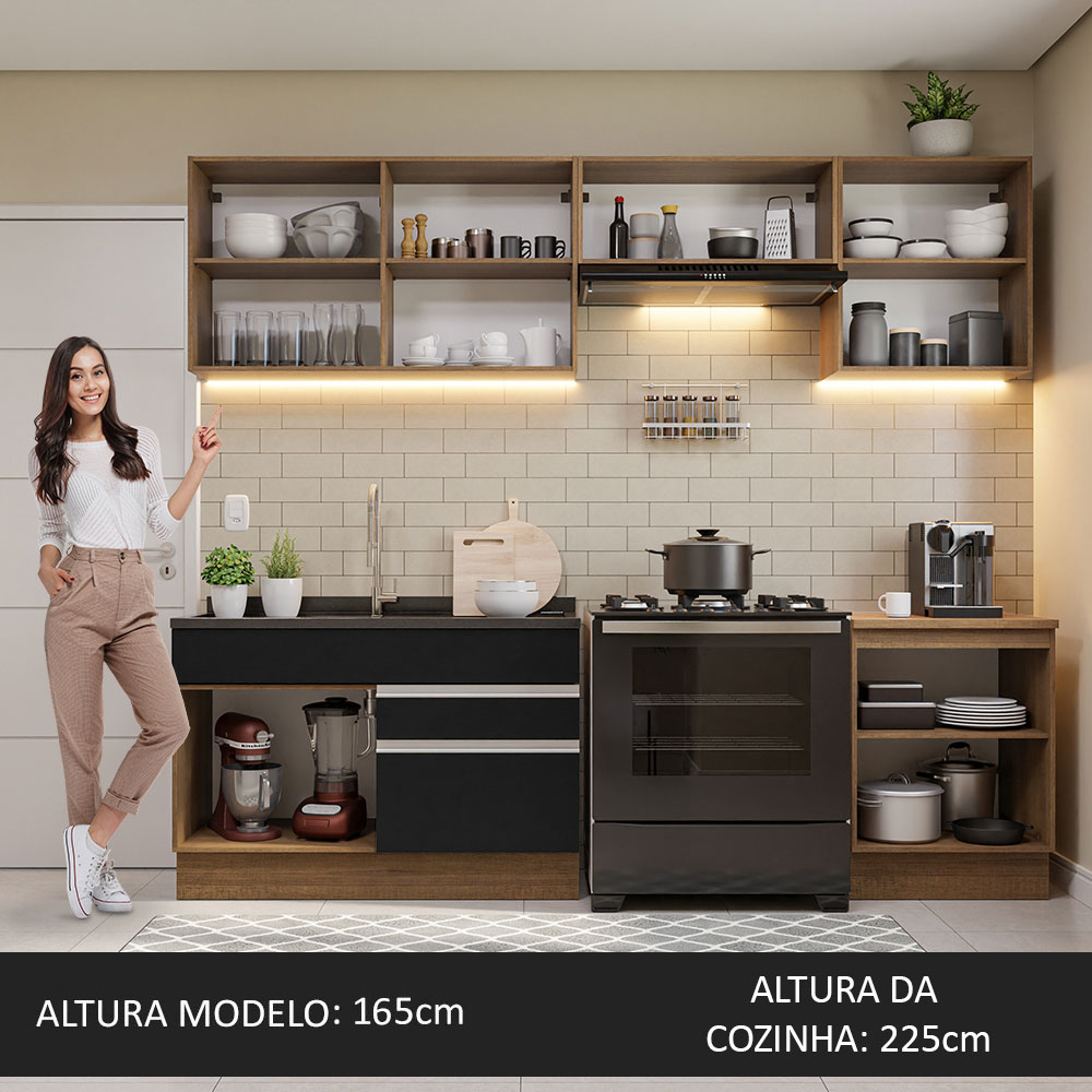 Cocina Integral Completa Modular Madesa Glamy 260cm MN
