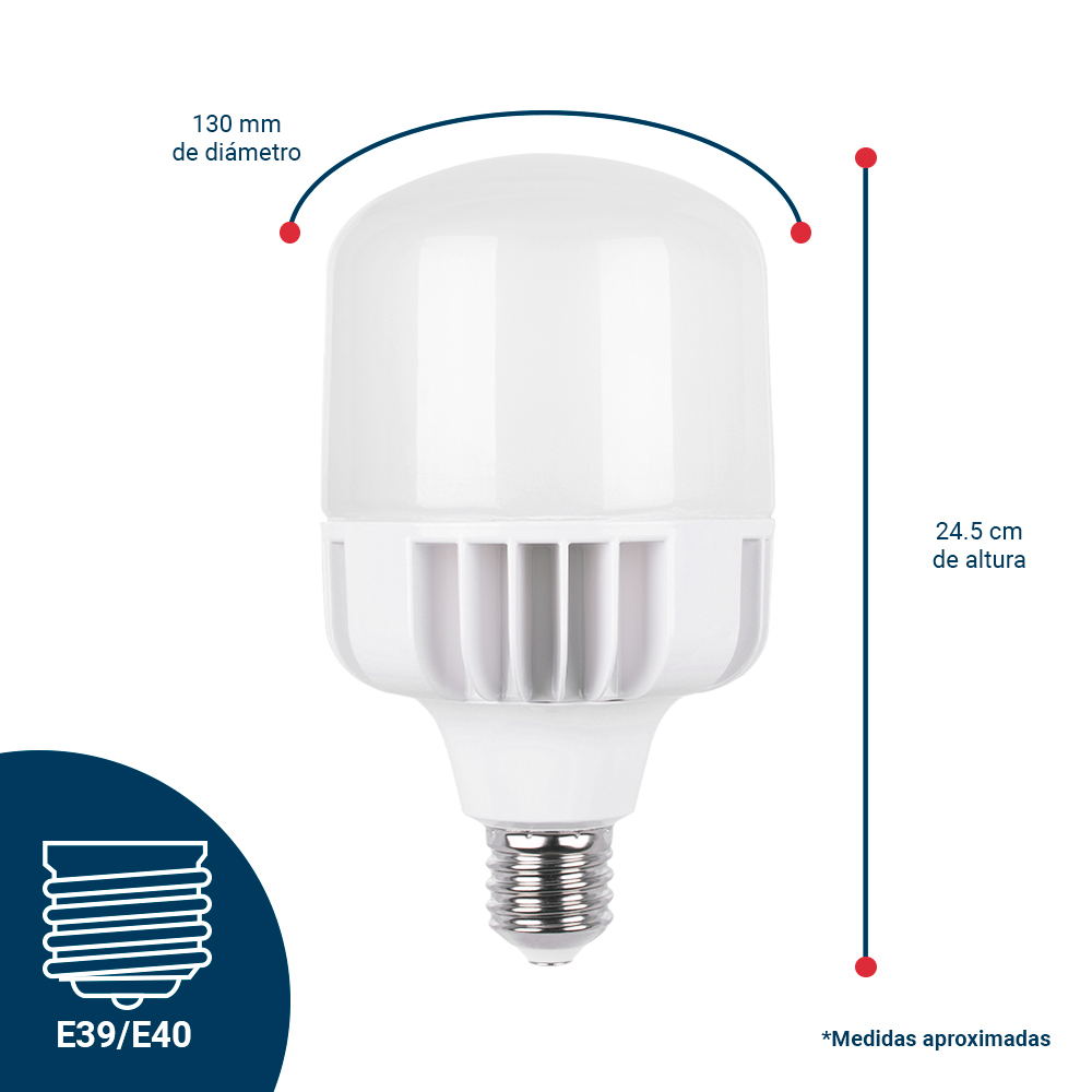 Foco Icon Led Opalino Bulbo T2 70w Luz Fría Ilumina 500w Color De La Luz Blanco Frío