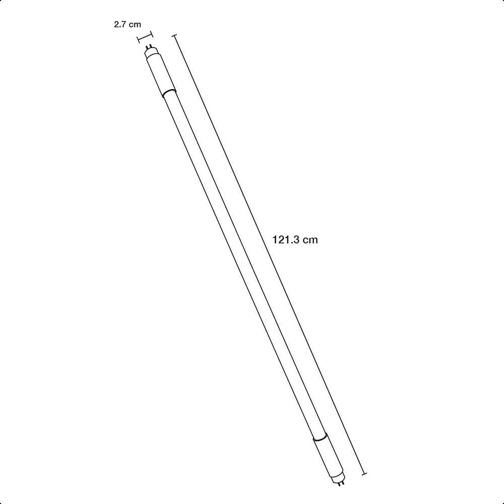 Tubo Led T8 Transparente Icon 18w 6500k 100-265v G13 Color Blanco