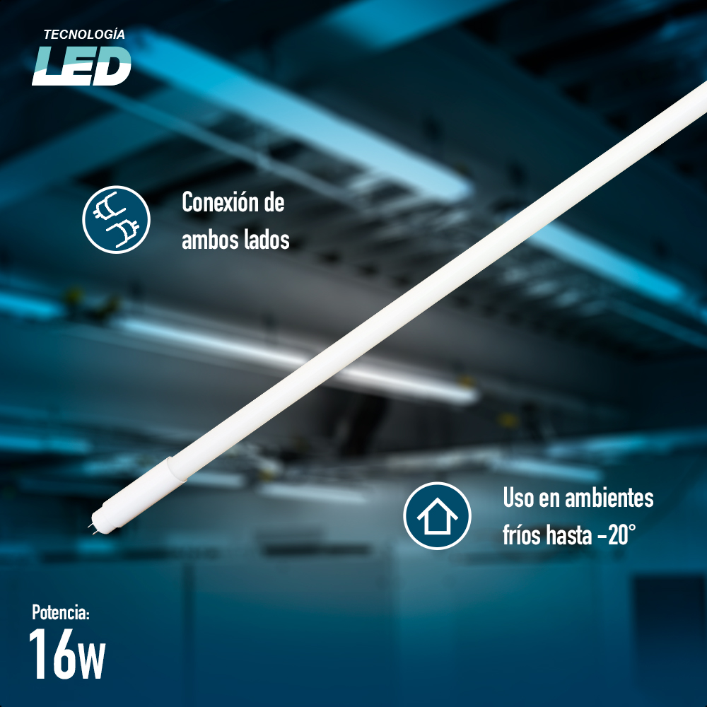 Tubo Led T5 Opalino Icon 16w 6500k 100-265v G5 Color Blanco