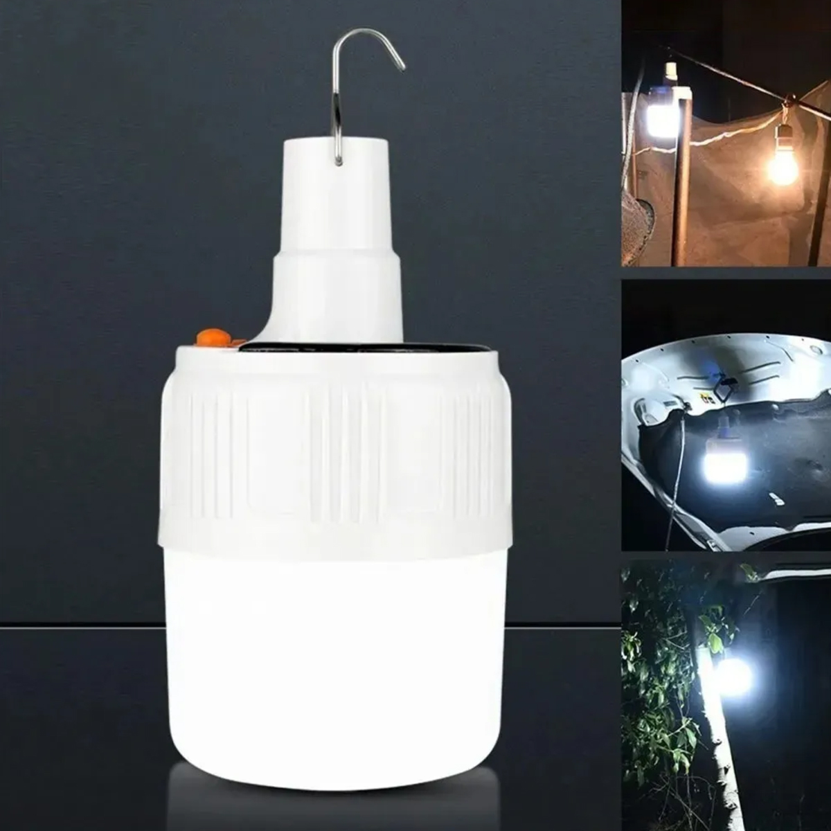 Foco Led Portatil Recargable Celda Solar 21w Megaluz Color Blanco