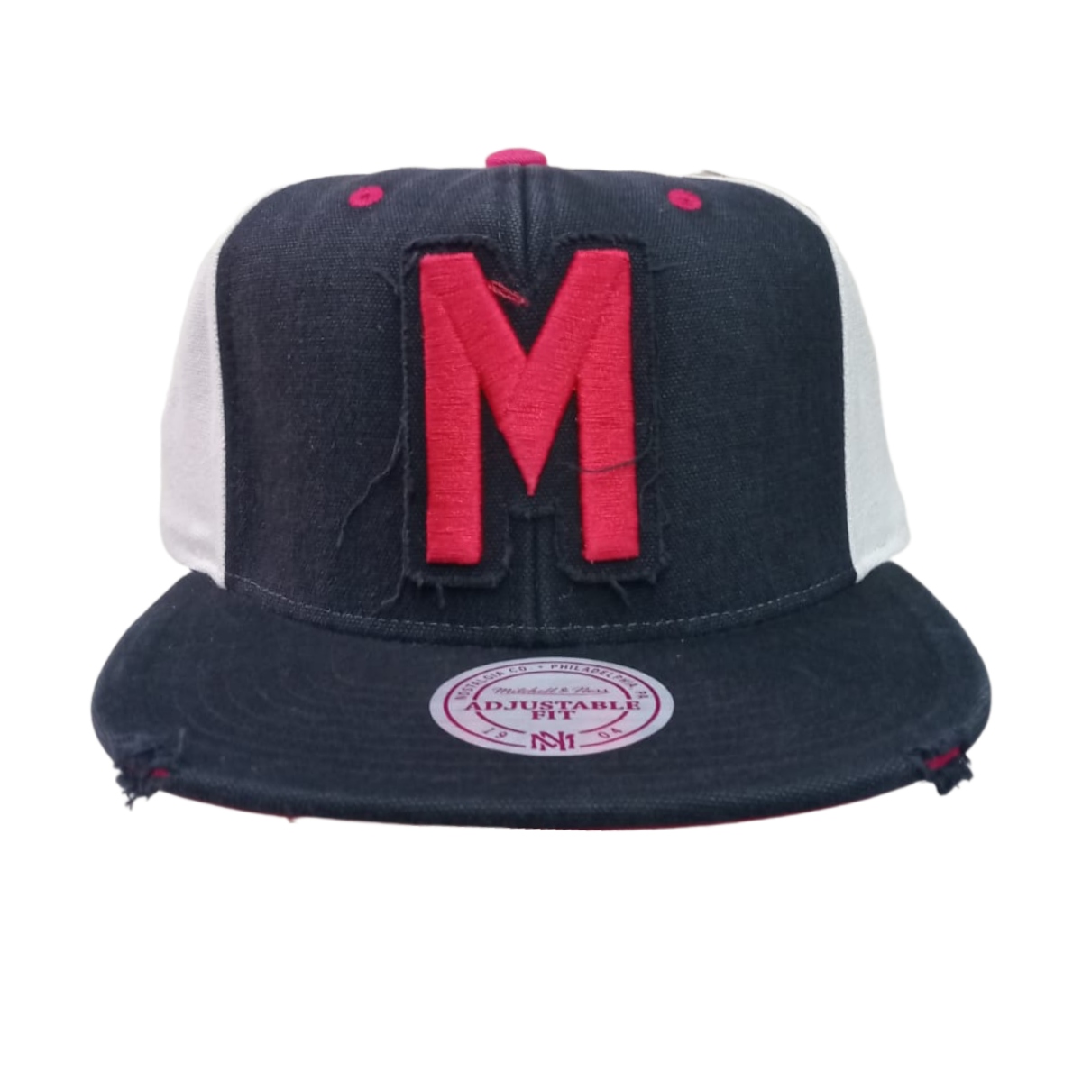 Gorra Mitchell $ Ness Snapback Estilo Urbano Negro-Beige 18186