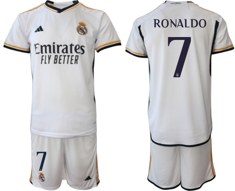 Increible! Jersey Real Madrid 2023/2024 Blanco Local Cristiano Ronaldo CR7 Talla L