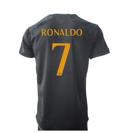 Increible! Jersey Real Madrid 2023/2024 Tercero 3ero Negro Cristiano Ronaldo CR7 Talla L