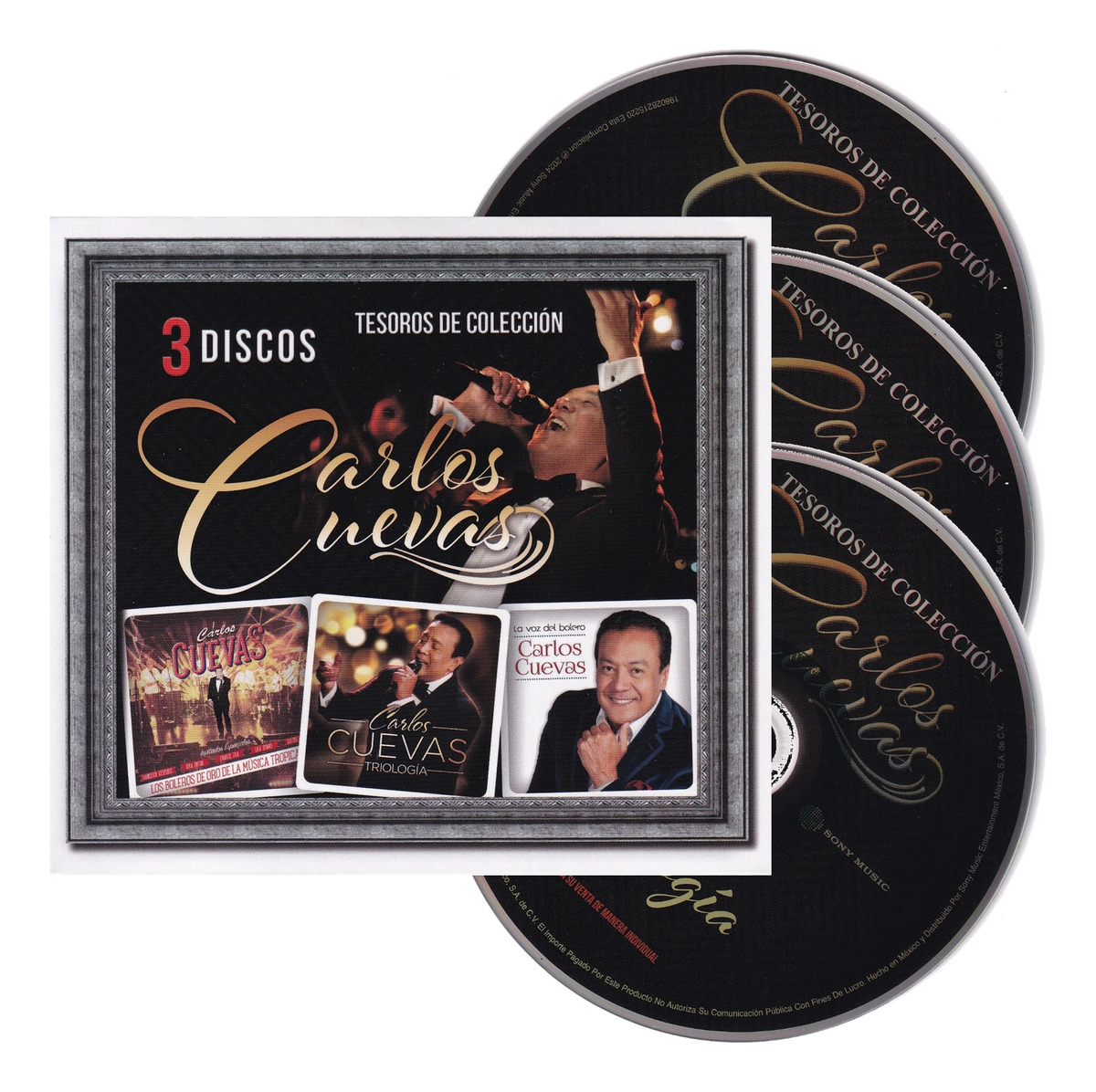 Carlos Cuevas Tesoros De Coleccion Boxset 3 Discos Cd