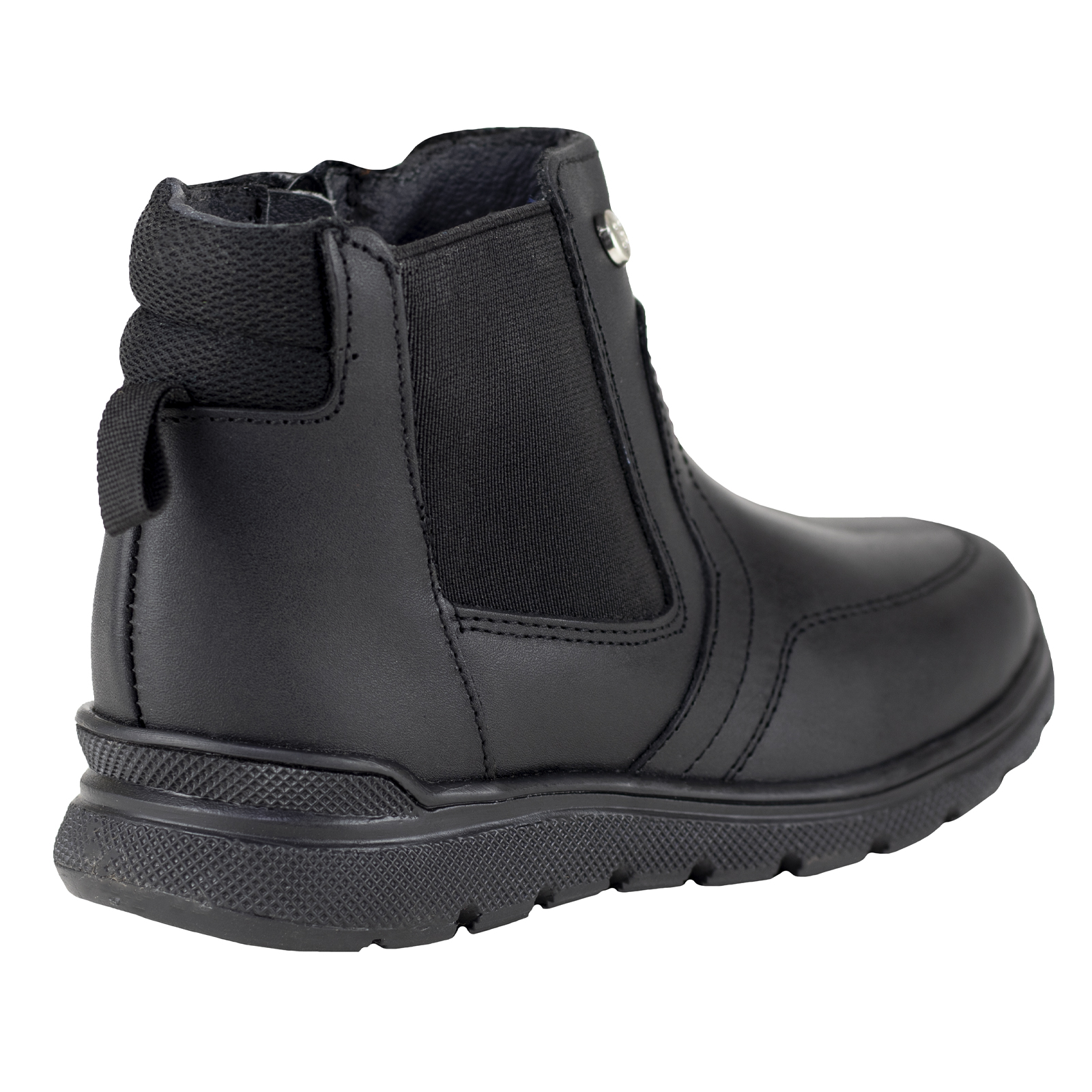 Botin Negro Escolar Para Niño Karsten 85908-1AK De Piel 22-26