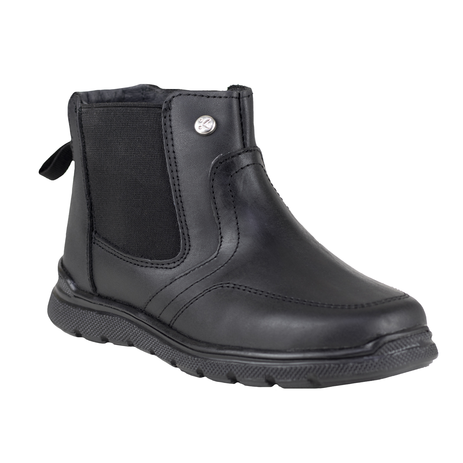 Botin Negro Escolar Para Niño Karsten 85908-1AK De Piel 22-26
