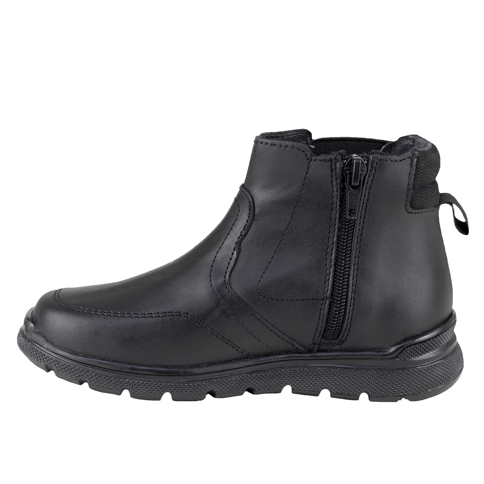 Botin Negro Escolar Para Niño Karsten 85908-1AK De Piel 22-26