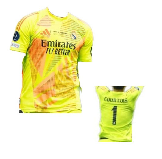 Nuevo! Jersey Real Madrid 2024/2025 Portero Verde Fosforecente Courtois 1 Talla L