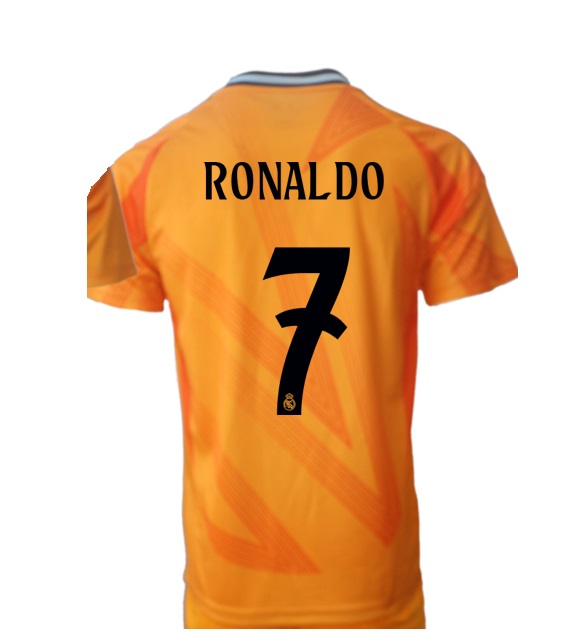 Nuevo! Jersey Real Madrid 2024/2025 Visita Naranja Cristiano Ronaldo CR7 Talla L