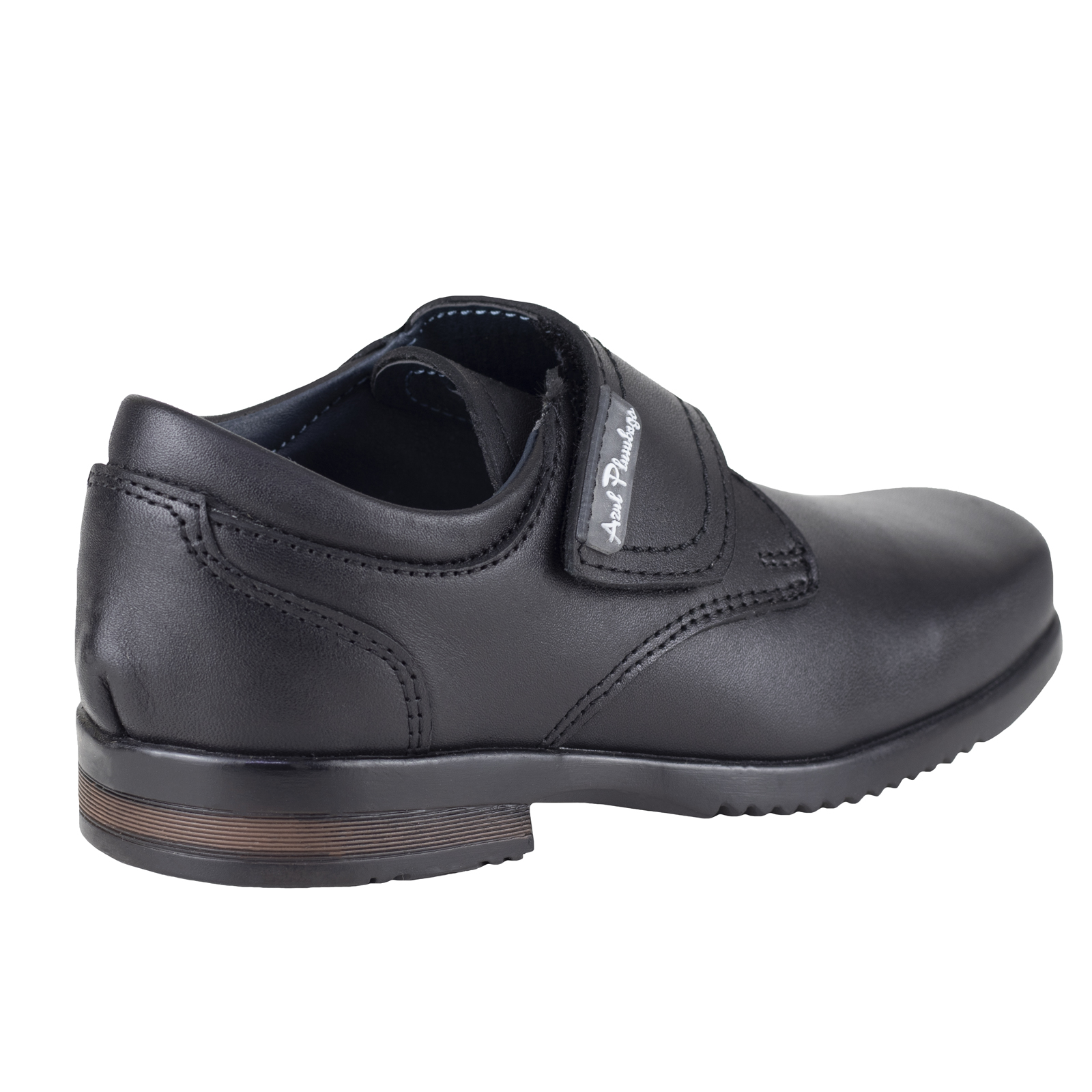 Zapato Escolar Derby Ninos Broche Azul Plumbago 00802 Negro