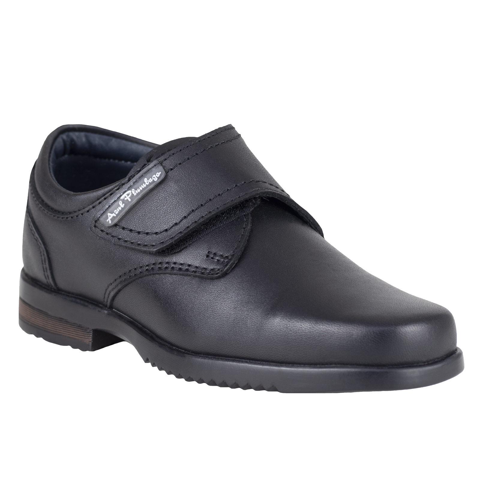Zapato Escolar Derby Niños Broche Azul Plumbago 00802 Negro
