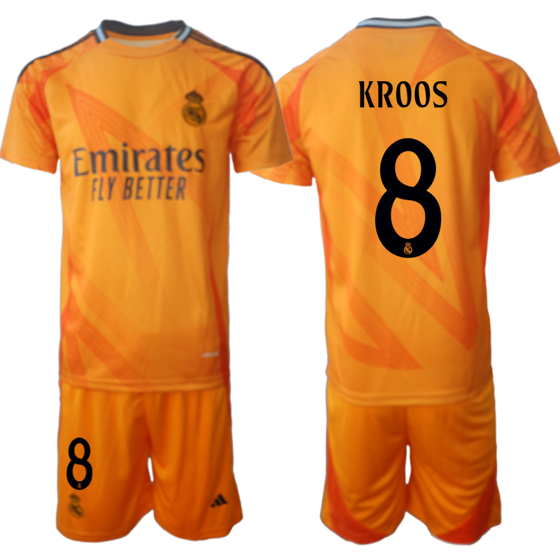 Nuevo! Jersey Real Madrid 2024/2025 Visita Naranja Toni Kroos 8 Talla XL