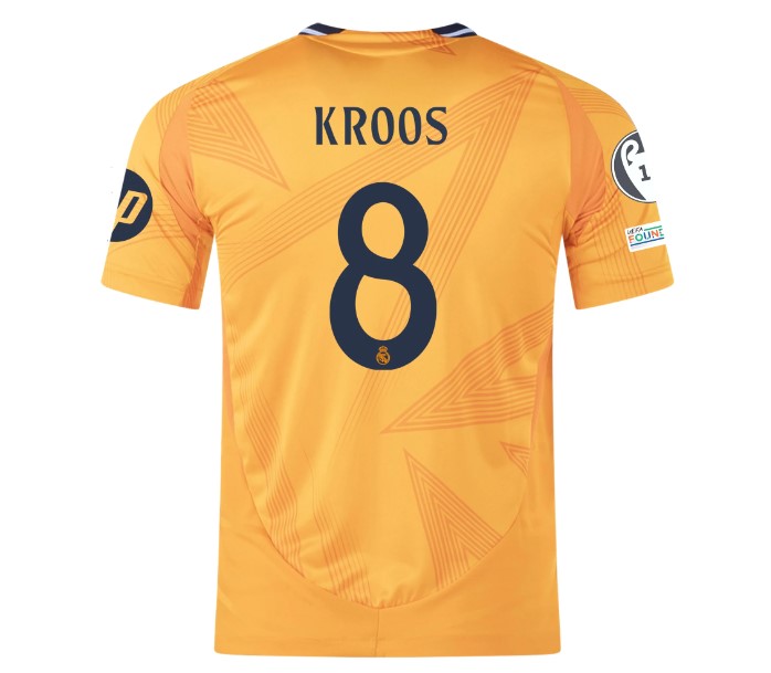 Nuevo! Jersey Real Madrid 2024/2025 Visita Naranja Toni Kroos 8 Talla XL