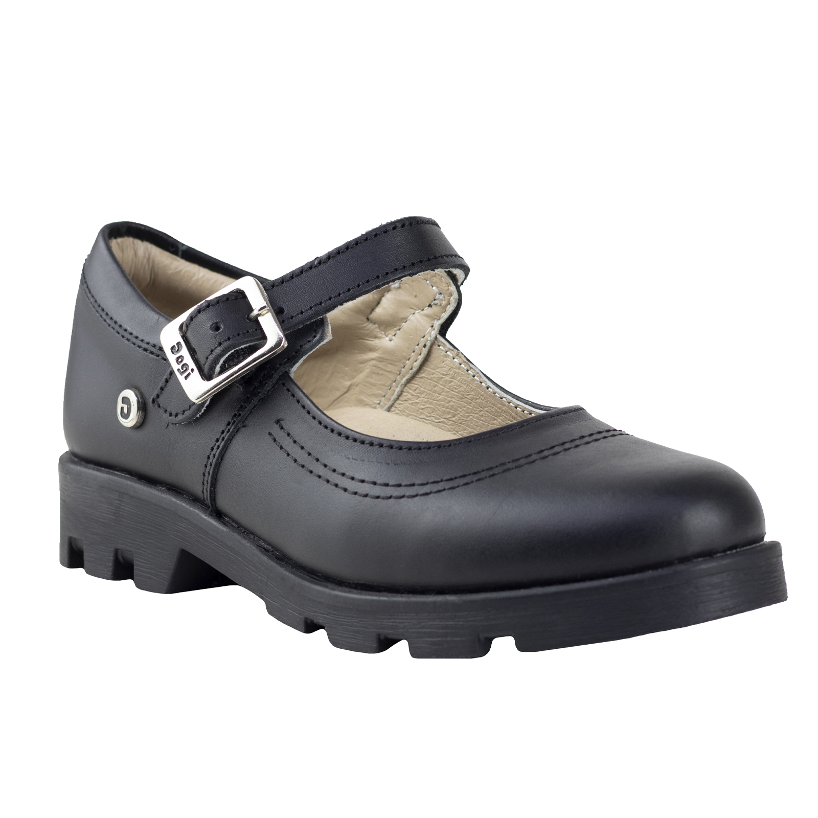 Zapatos Dogi Escolares Para Niña Confort E2818 Negro Piel 18-21,5