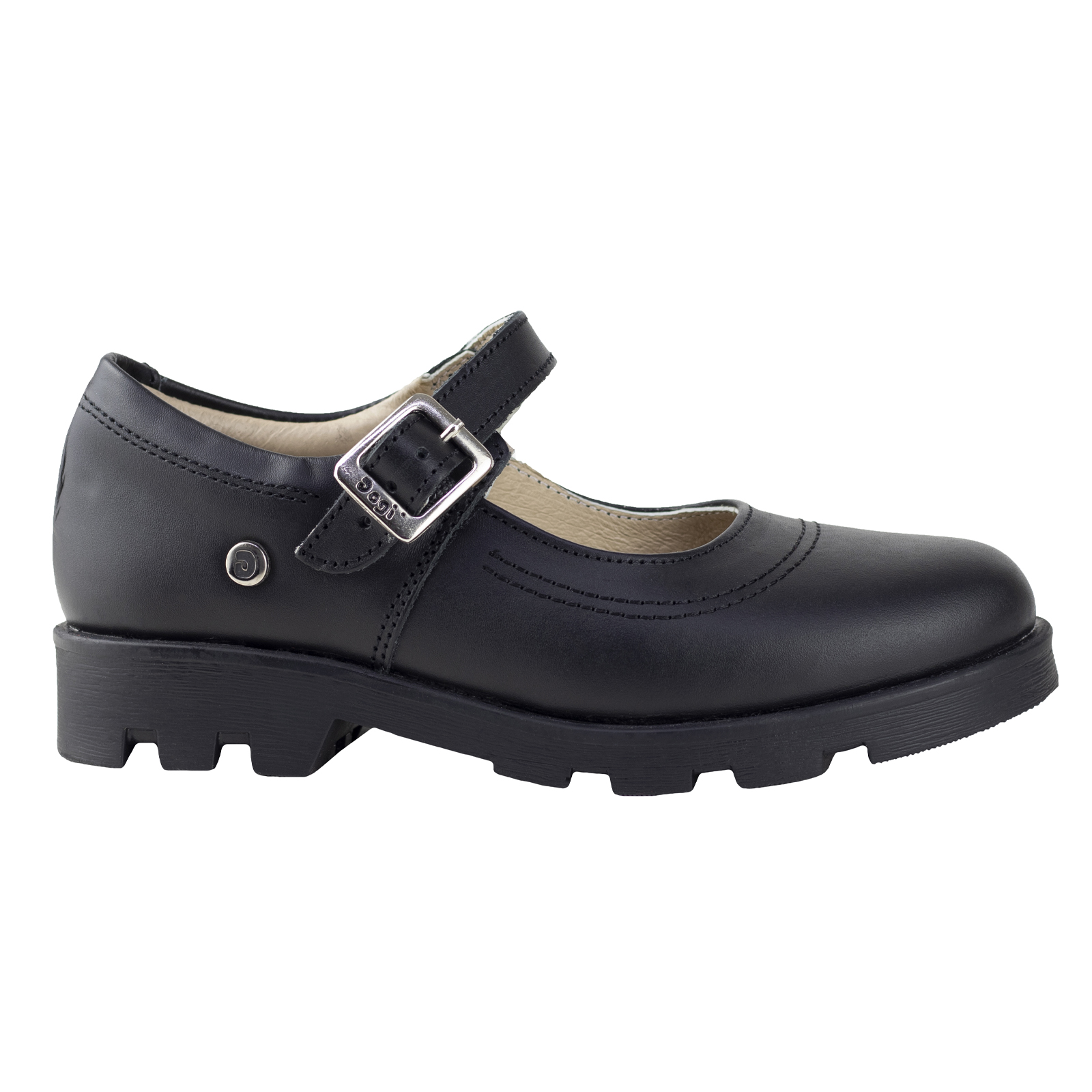 Zapatos Dogi Escolares Para Niña Confort E2818 Negro Piel 18-21,5