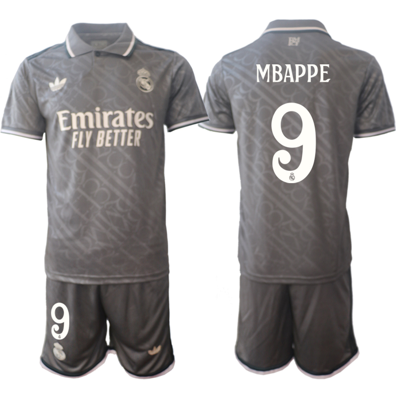 Nuevo! Jersey Real Madrid 2024/2025 Tercero Gris Kylian Mbappe 9  Talla S