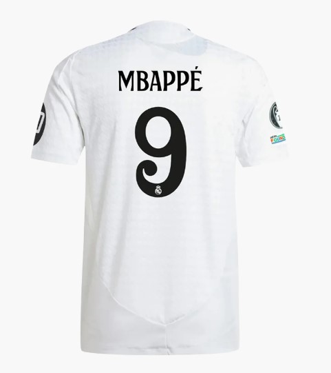 Nuevo! Jersey Real Madrid 2024/2025 Titular Local Blanca Kylian Mbappe 9  Talla L