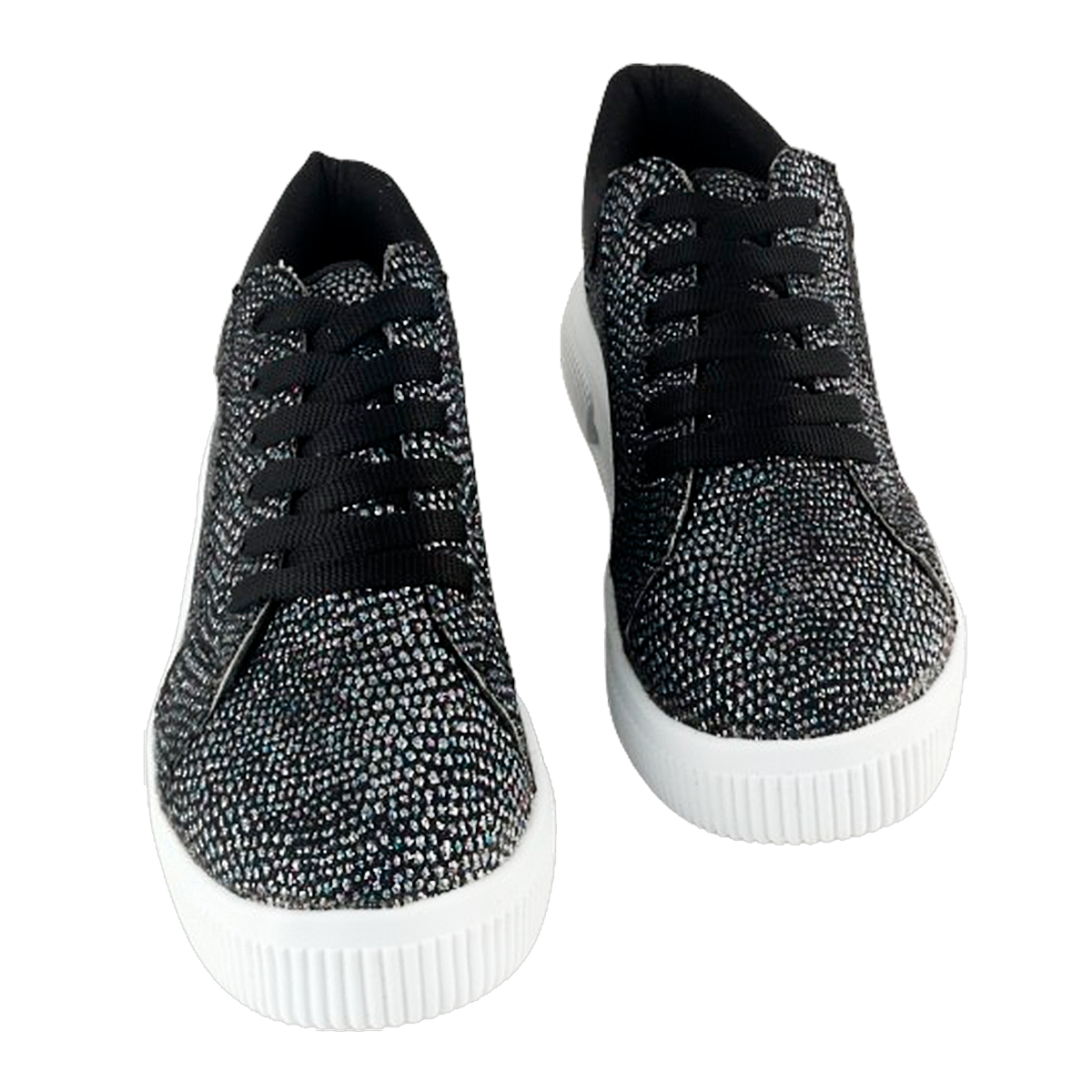 Tenis Niña Juvenil Plataforma Moda Cómodos Negros 170-n
