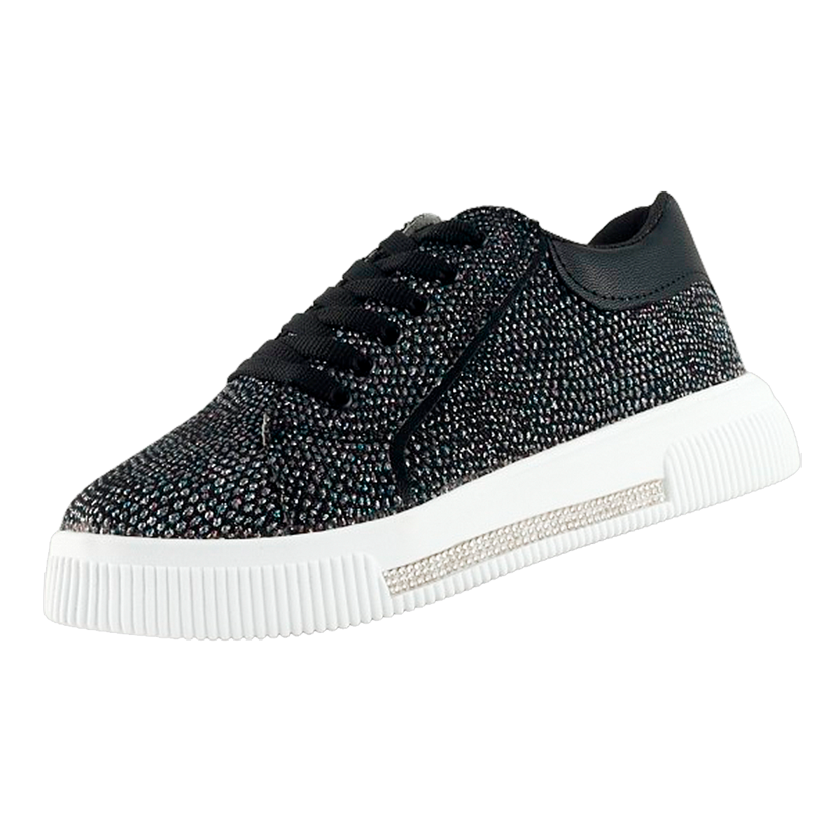 Tenis Niña Juvenil Plataforma Moda Cómodos Negros 170-n