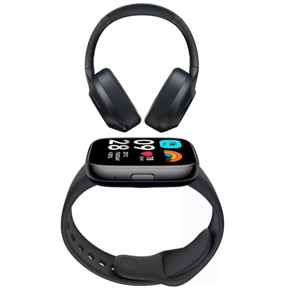 Combo Redmi Watch 3 Active y Audífonos Diadema Bluetooth Filwans H-Zero Hi-res