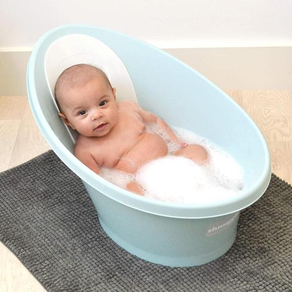 Bañera Tina Shnuggle Con Tapon 0-12m Aqua