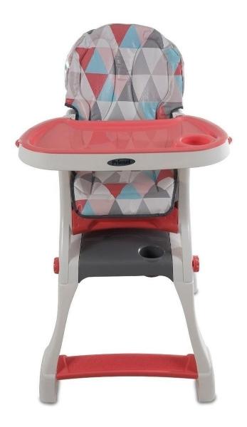 Silla Alta Periquera Prinsel Kinder City 2 En 1 Triángulos Coral
