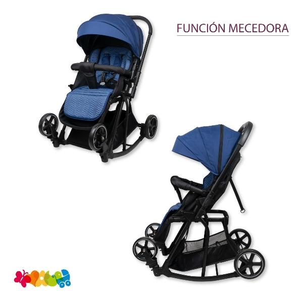 Carriola Kool Baby Reclinable Reversible Portavasos Azul