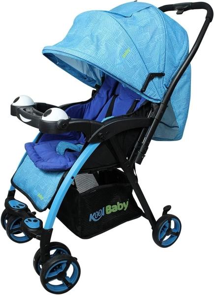Carriola Kool Baby Reclinable Reversible Portavasos Azul