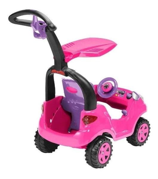Carro Montable Prinsel Push Car Adventure Techo Sonido Rosa
