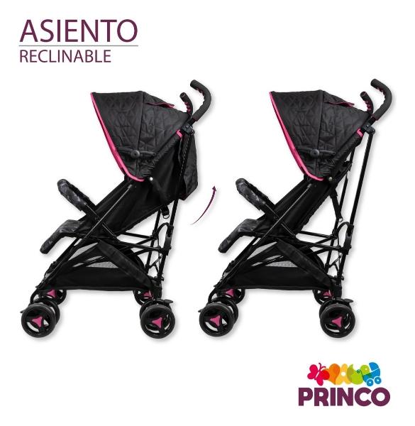 Carriola Para Bebé De Bastón Monbebe Reclinable Y Ligera Rosa