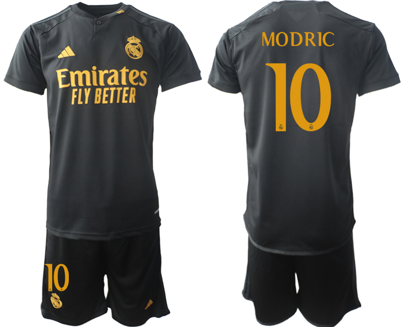 Increible! Jersey Real Madrid 2023/2024 Tercero Negro Modric 10 Talla M