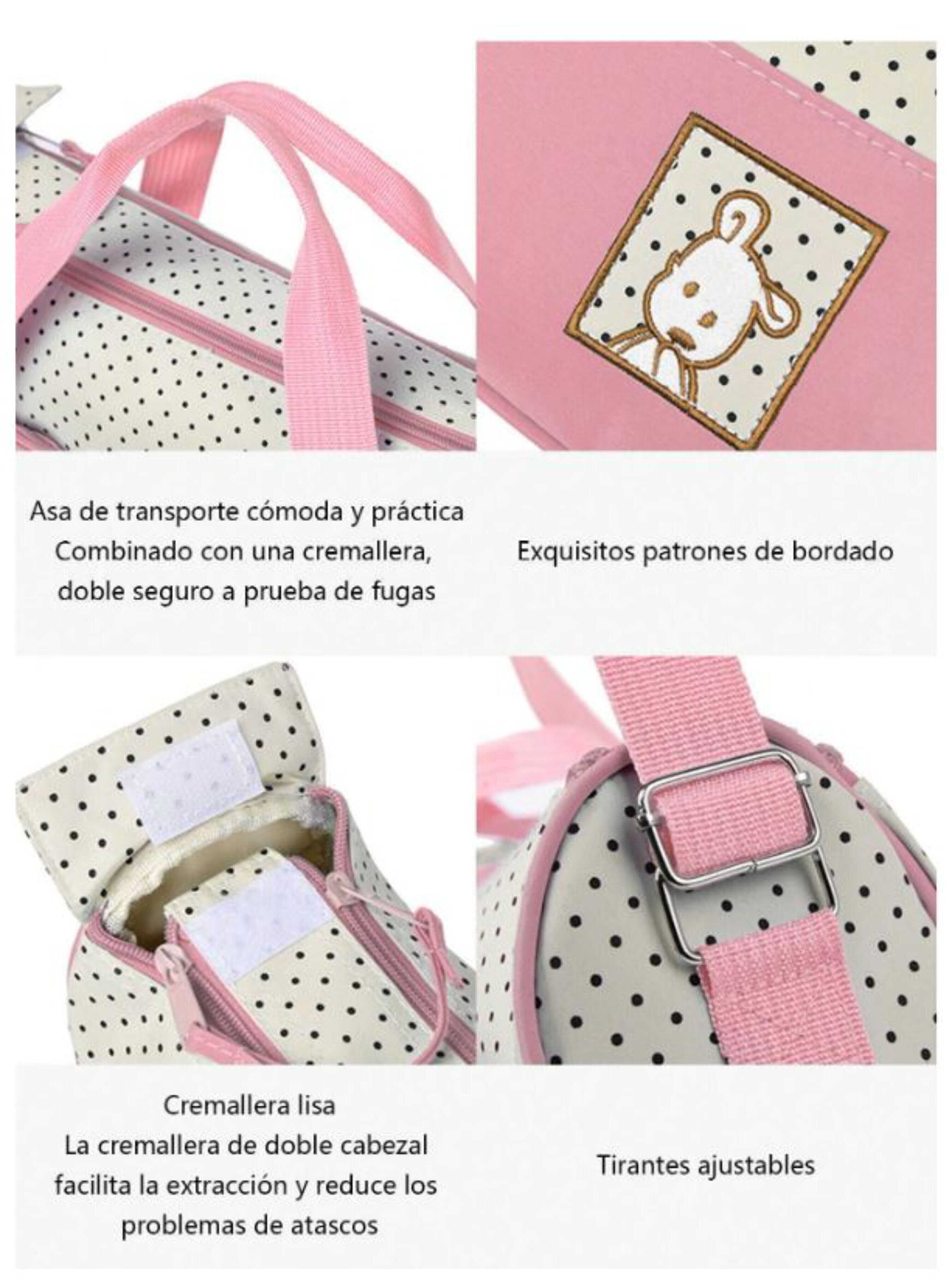 Set 5 Bolsas Panaleras Cambiador Bebe Botella Viaje Multiuso