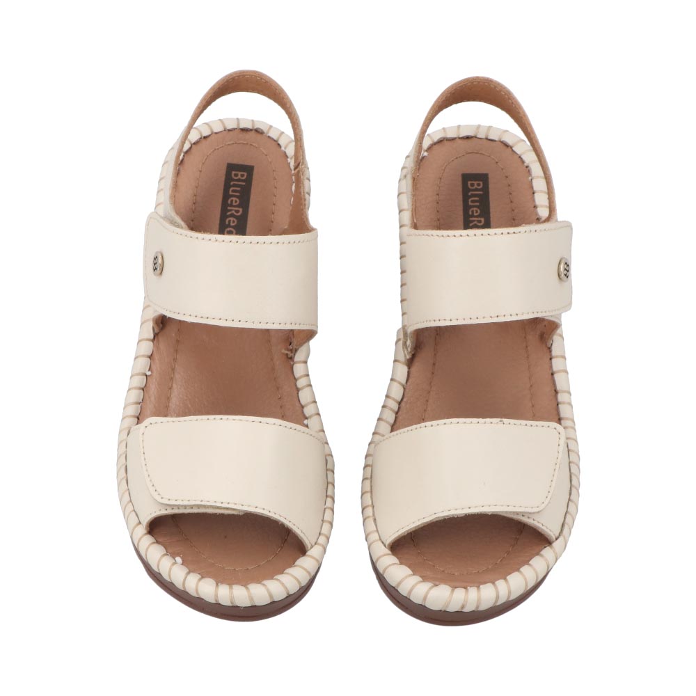 Sandalia Para Dama Blue Red 1674 Sandalia de Tacon Color Hueso Talla 22 a 27