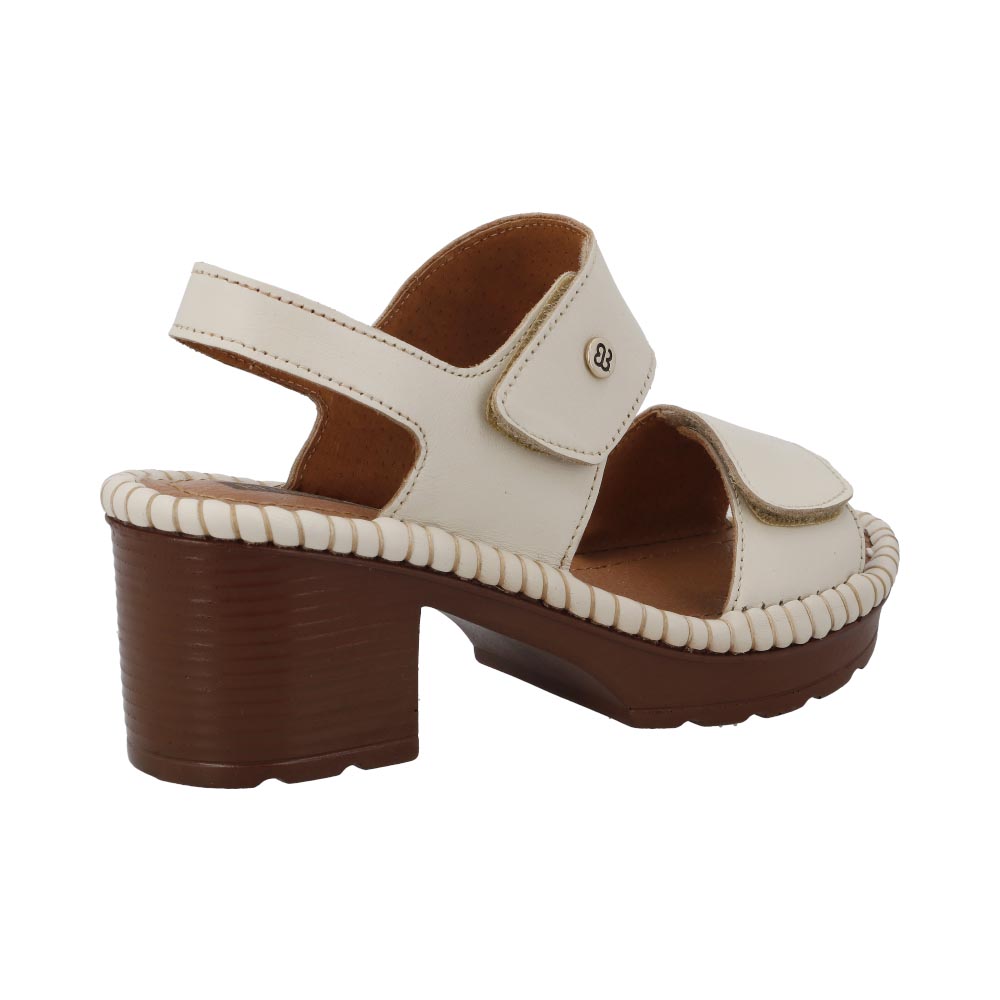 Sandalia Para Dama Blue Red 1674 Sandalia de Tacon Color Hueso Talla 22 a 27