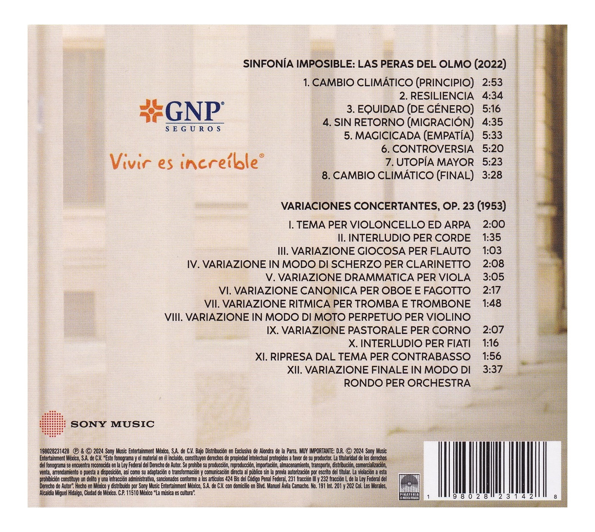 Alondra De La Parra Imposible Disco Cd