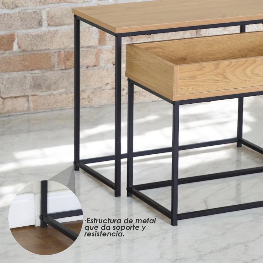 Ilios Innova | Mesa Auxiliar con Cajón Removible Con un diseño versátil