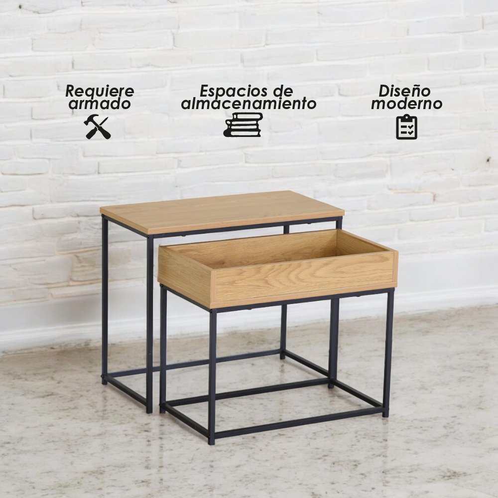 Ilios Innova | Mesa Auxiliar con Cajón Removible Con un diseño versátil