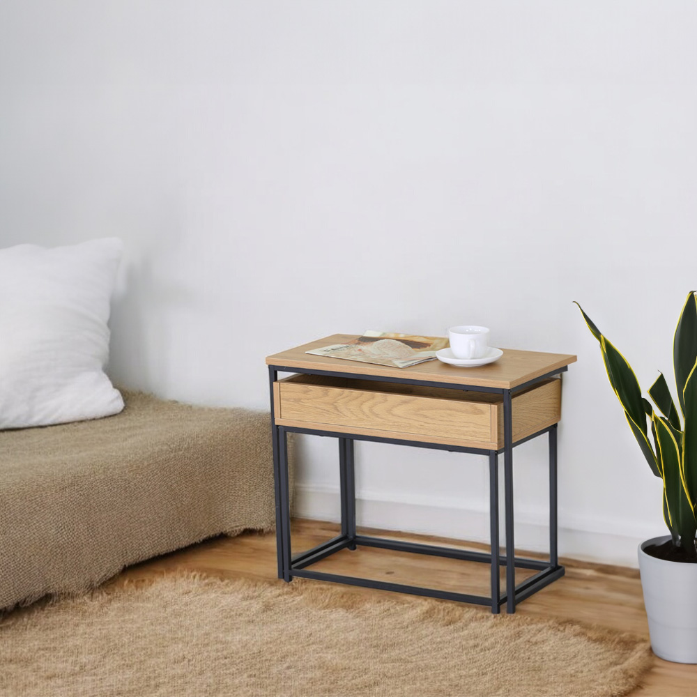 Ilios Innova | Mesa Auxiliar con Cajón Removible Con un diseño versátil