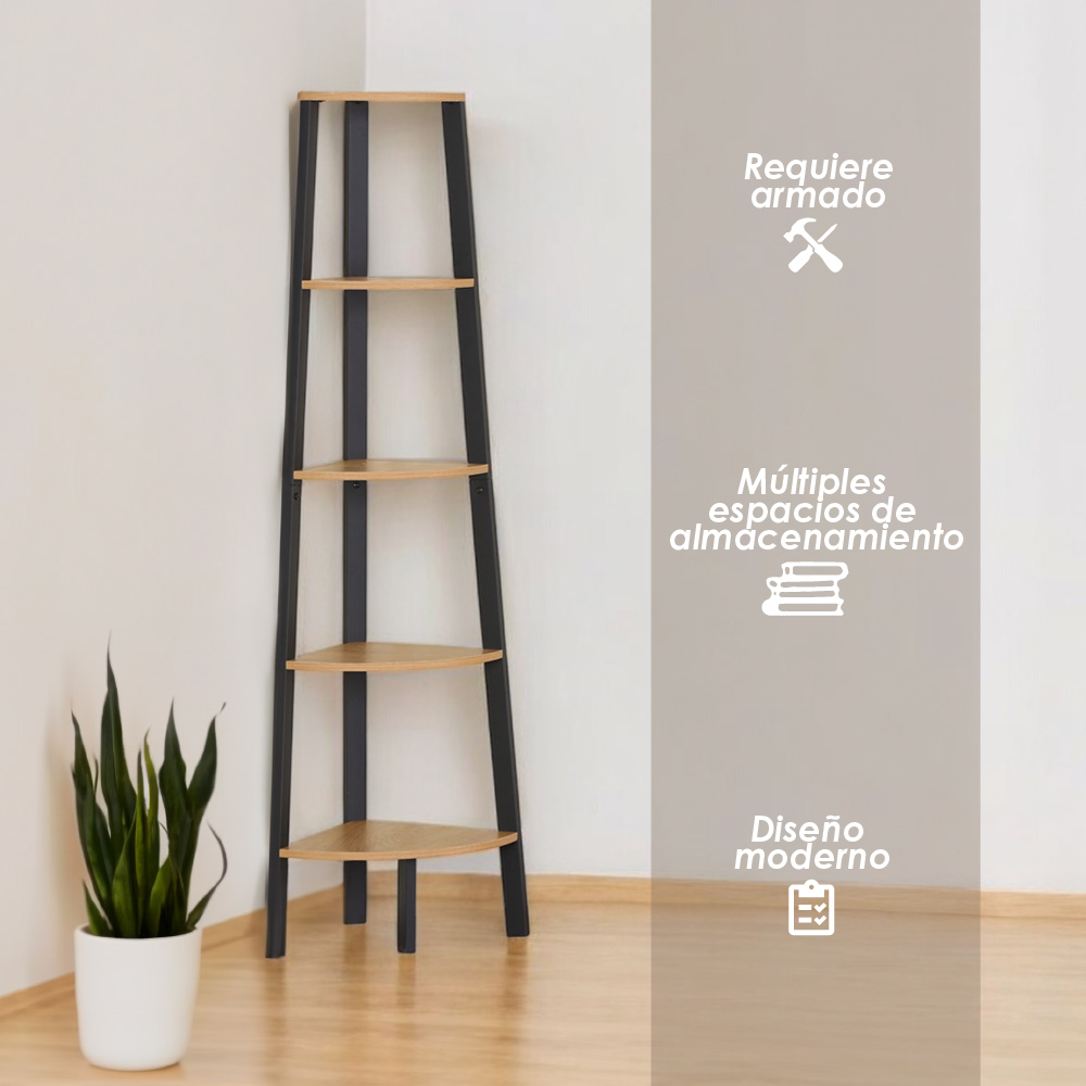 Ilios Innova | Repisa Esquinero 5 Espacios, Minimalista, Maximiza El Uso De Tus Espacios