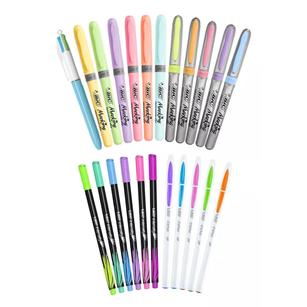 Set de Plumas y Plumones de Colores Pastel Bic de 23 Piezas