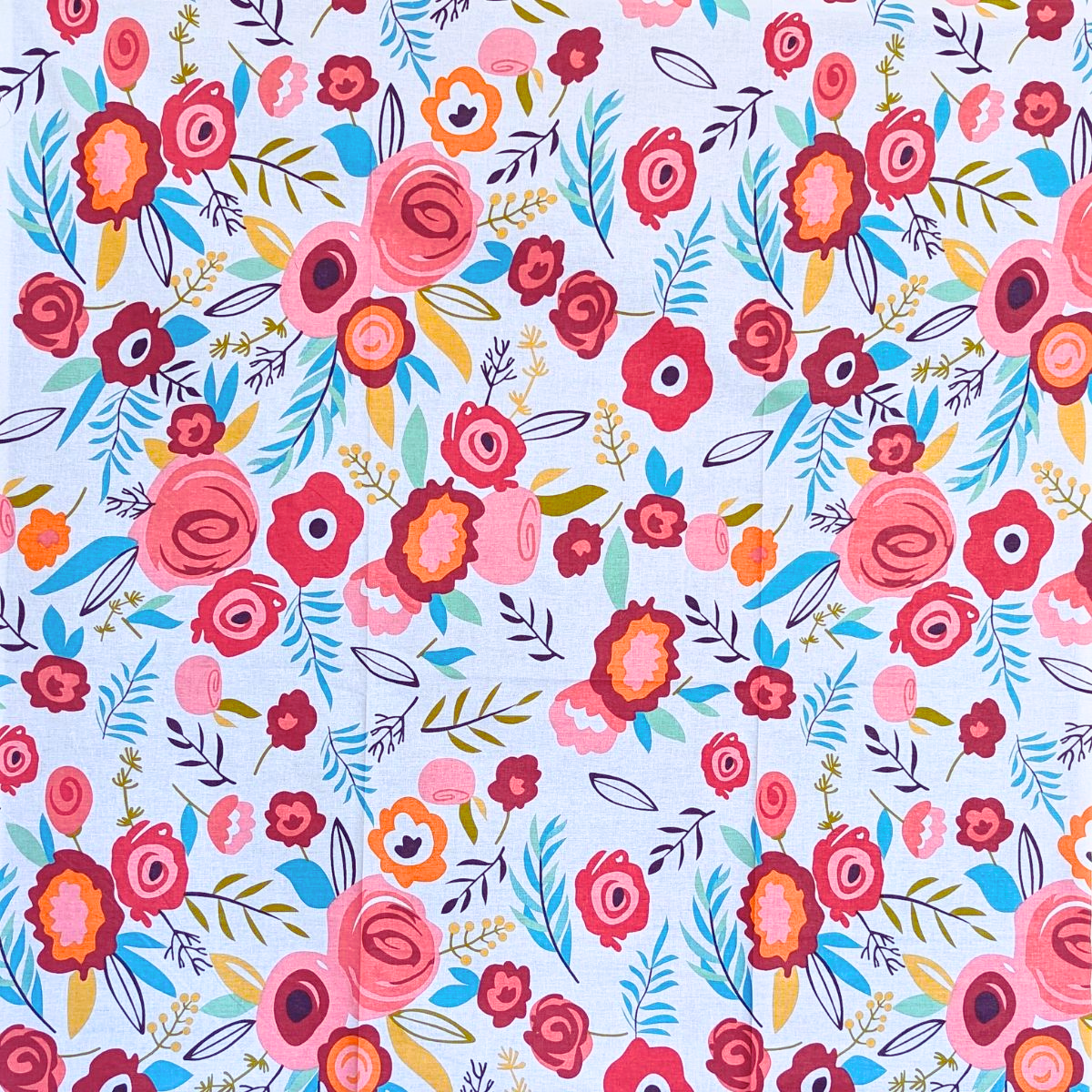 Juego de Sábanas Básica Algodón Percal 200 -Flora -Queen Size