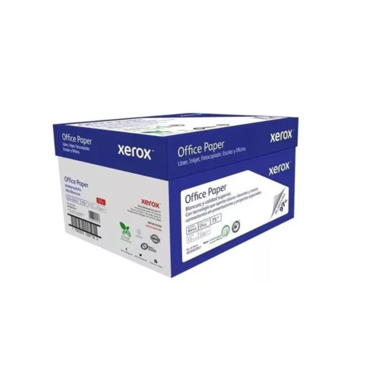 Papel Cortado Xerox Bond Azul Oficio Blancura 95% Caja C/5000 Hojas  DM 