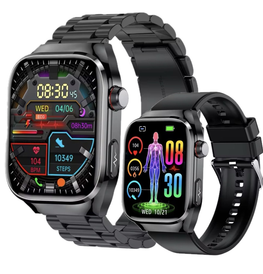 Smartwatch Glucosa Llamadas,Contesta whatsapp Monitoreo Salud