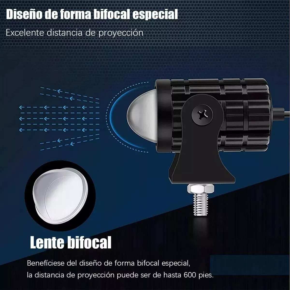 Faros Luces Led Para Motos Auto Doble Color Impermeable Par