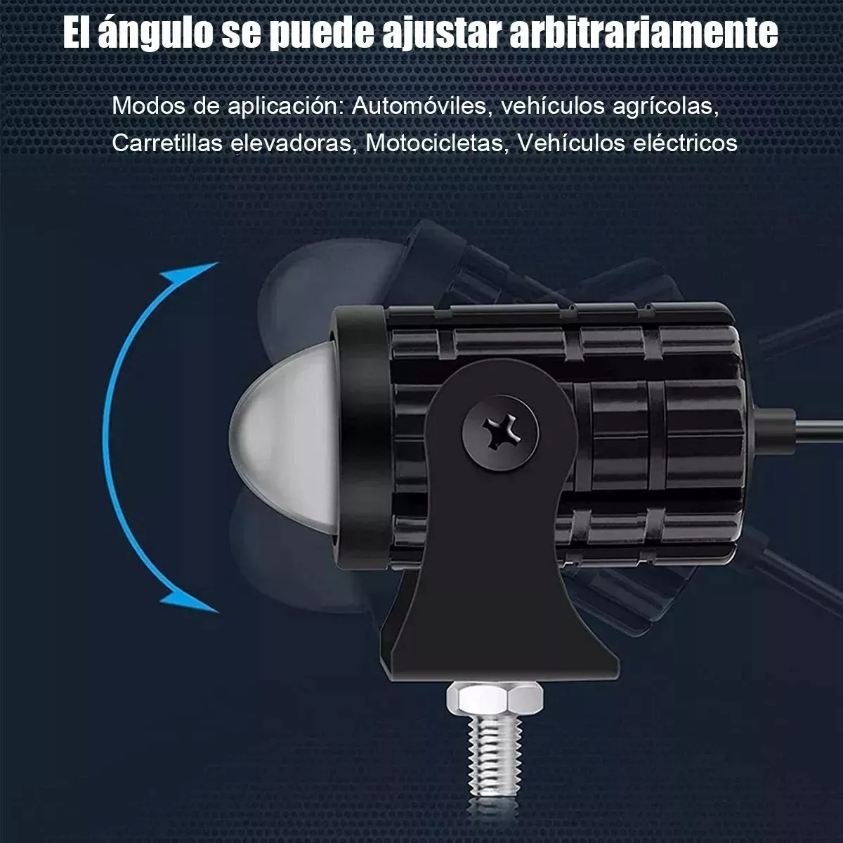 Faros Luces Led Para Motos Auto Doble Color Impermeable Par
