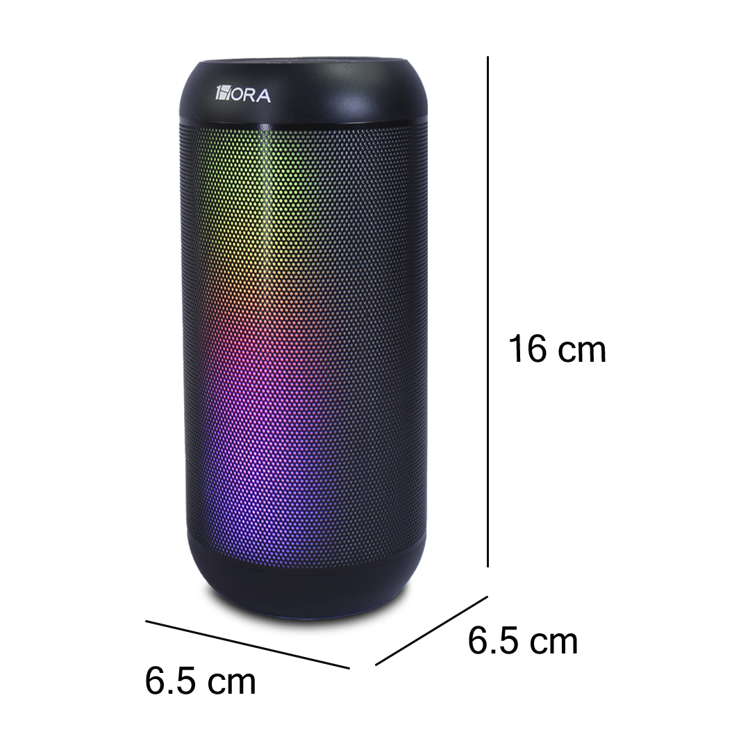 1 Hora Bocina Cilindrica Negra Bluetooth Boc242 10w 