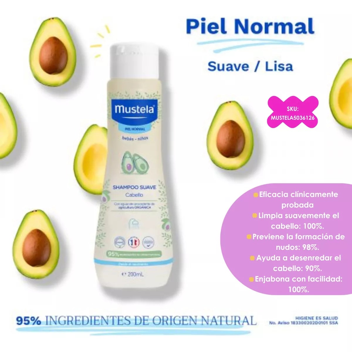 Kit Cuidados Básicos Del Bebé Mustela 4 Productos - Avocado